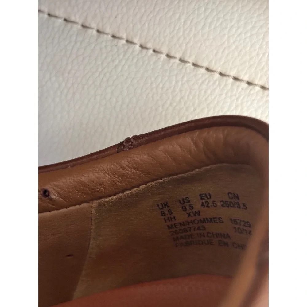 Clarks Unstructured 1825 Brown Leather Slip On Loafers Mens 9.5 XW 26087743